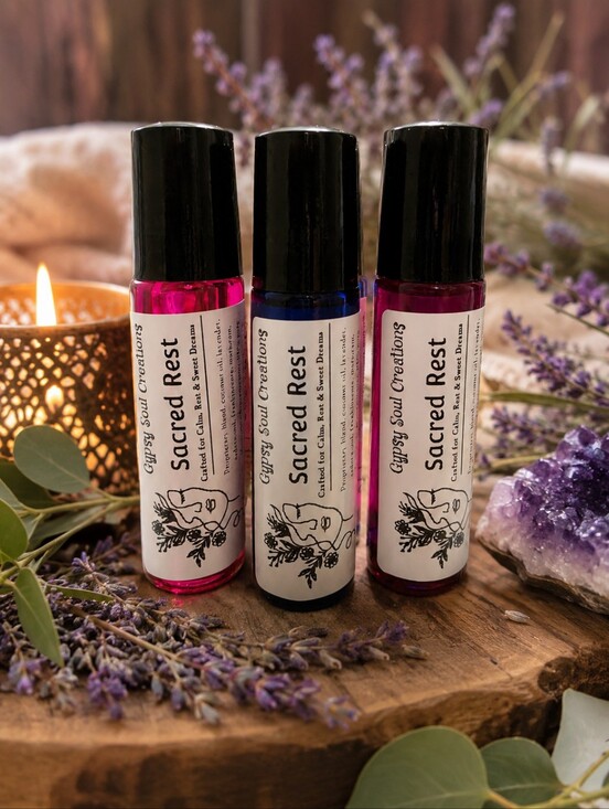 Handcrafted Other - Sacred Rest Essential Oil Roller | Calming Aromatherapy Blend